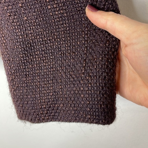 IRIS eggplant tweed fringe blazer - Picture 5 of 10